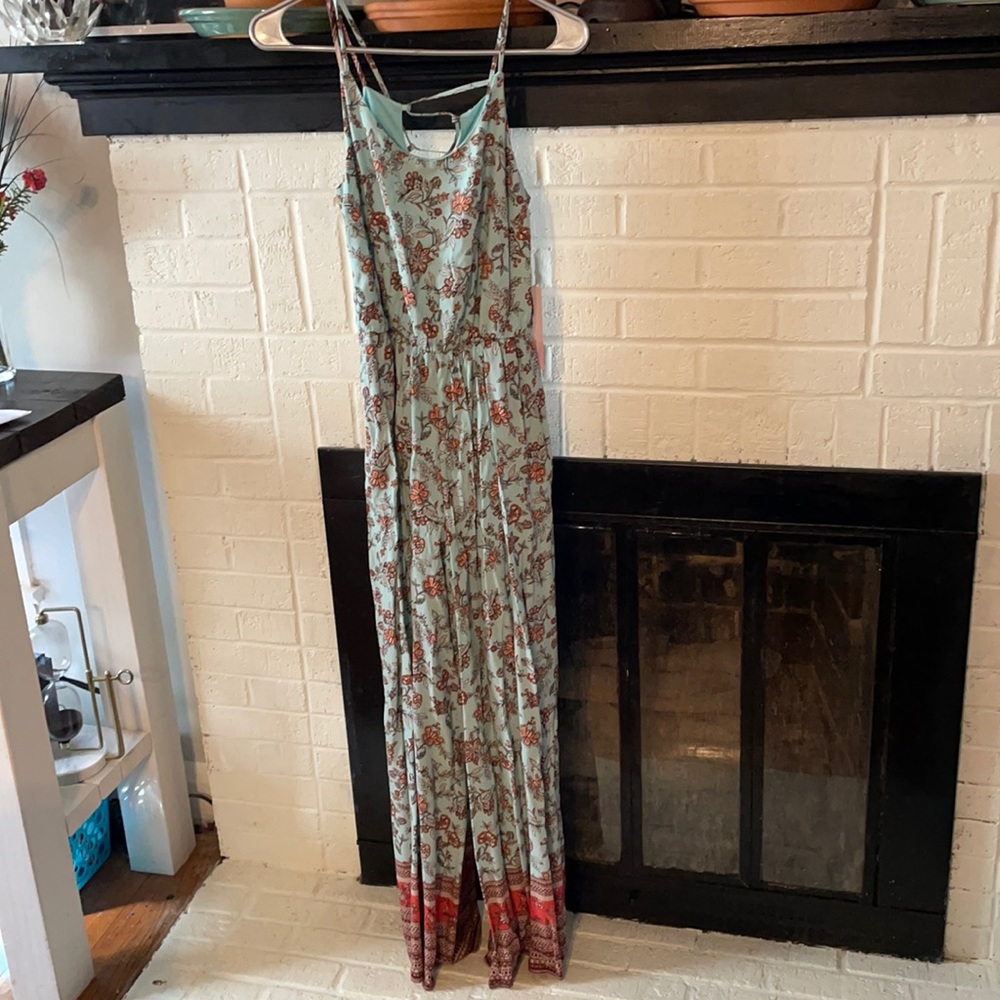 Blue Floral Jumpsuit